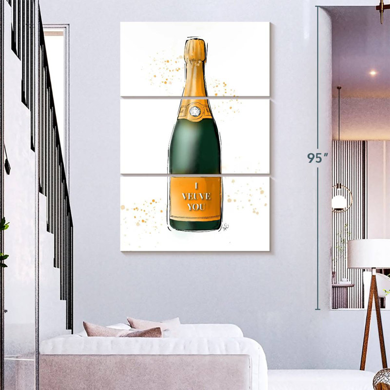 I Veuve You, 74" H x 48" W