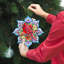 Grand ornement en bois décorations d'oiseaux de Noël