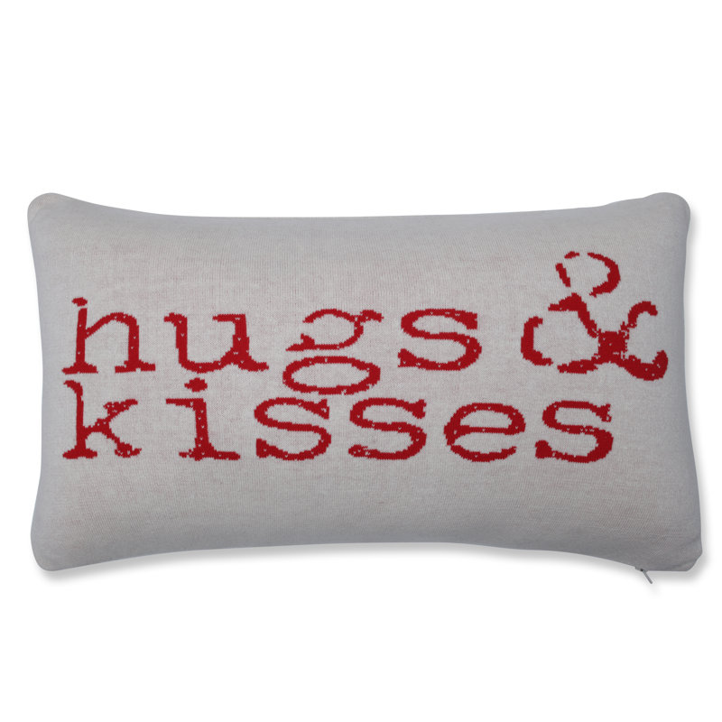  Coussin en coton Hugs and Kisses