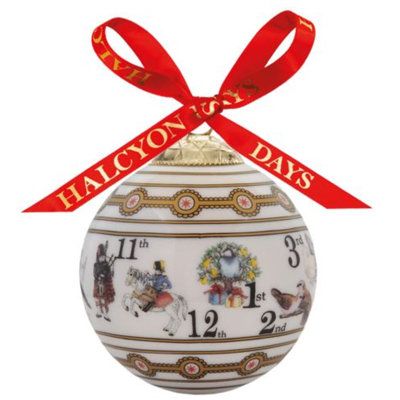 3.15 in. Handmade Porcelain Christmas Bauble