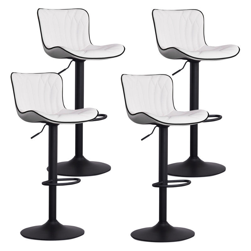Tabourets de bar pivotants à hauteur réglable Denan, tabourets de bar modernes en similicuir, tabouret de comptoir rembourré