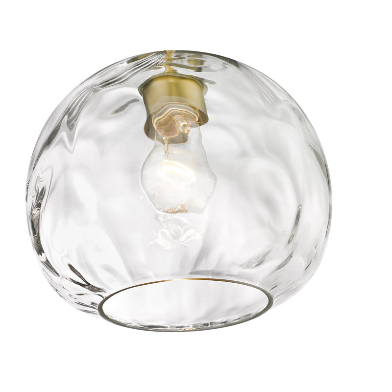 Luminaire sphère suspendu 1 lumières simple Okeefe, Laiton vieilli