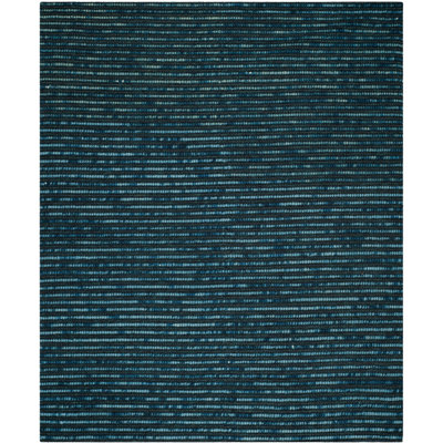 Tapis rayé bleu foncé tissé à la main Ferrera
