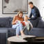 Canapé modulaire gris en forme de U modulaire avec velours côtelé gris, sans assemblage, idéal pour les siestes