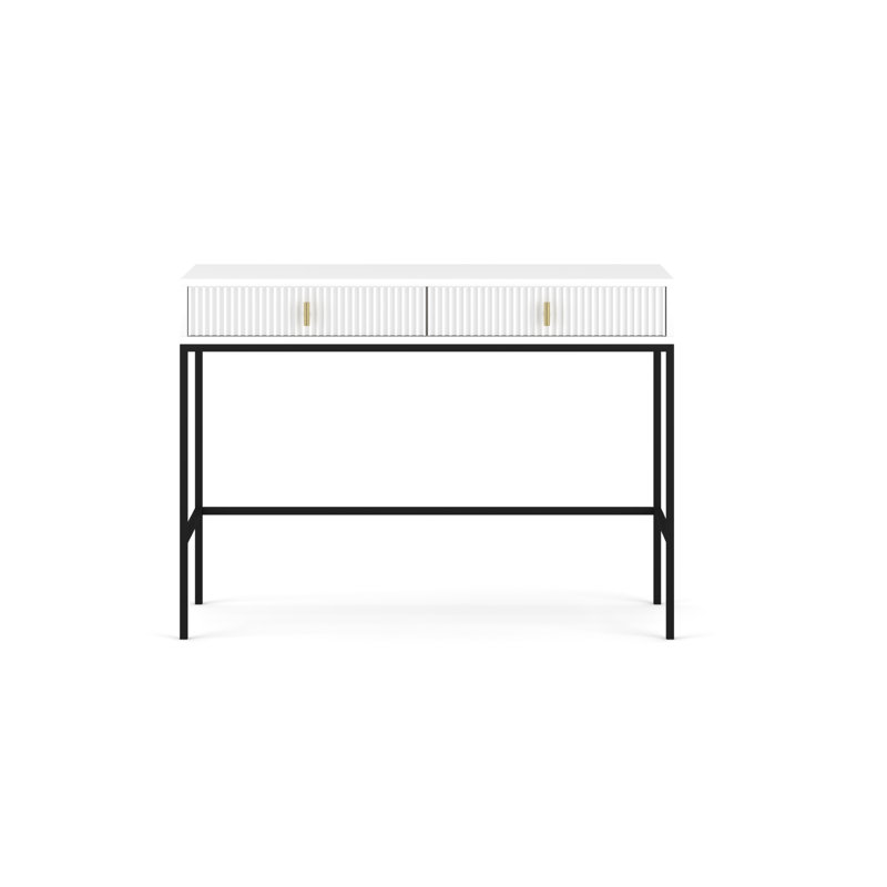 Maggiore Dressing Table, White/Black/Gold