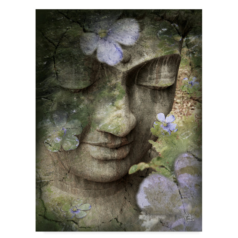 Inner Tranquility Multicolor Canvas Art with Buddha Face