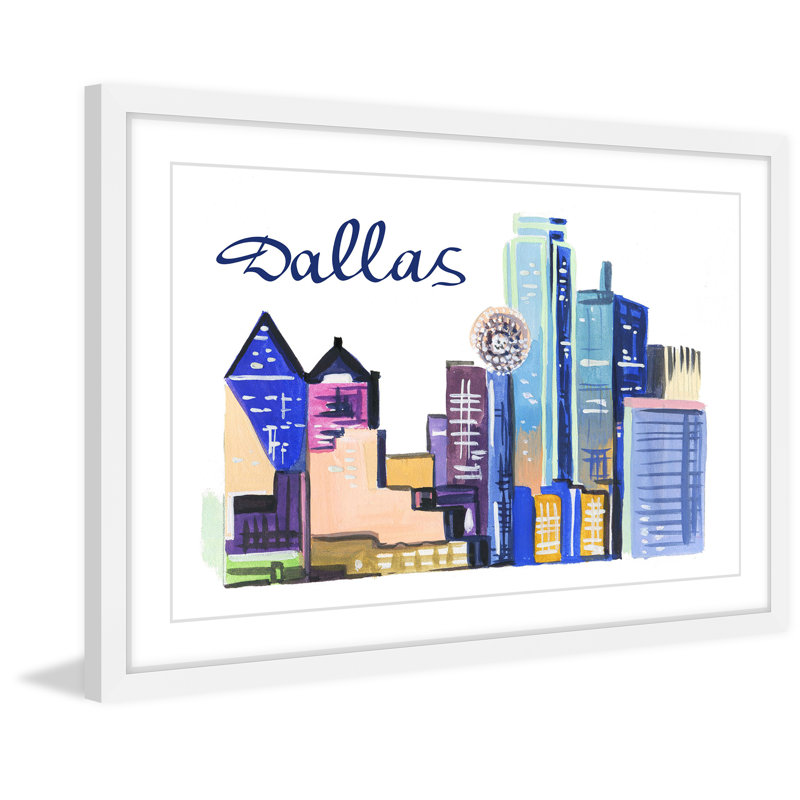 Dallas Cityscape - Single Picture Frame Painting, 61 cm H x 91 cm W x 4cm D