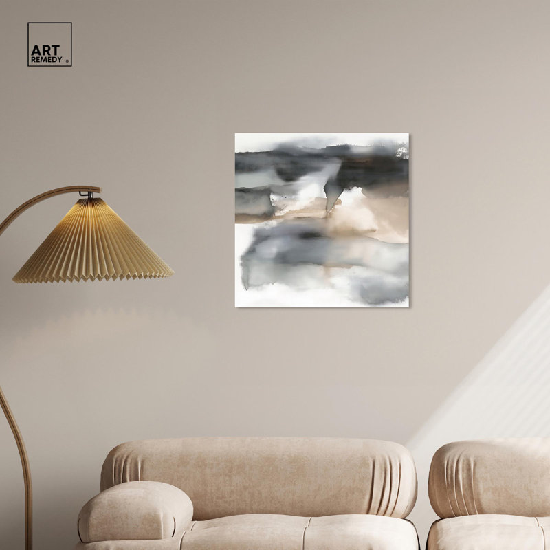 Neutral Abstract Wrapped Canvas Art, 24" x 24"