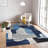 Modern Abstract Area Rugs Living Room Rug, Machine Washable Non Slip Rug for Bedroom, Low Pile Contemporary Floor Carpet for Dining Room Home Office, Foldable Thin Mat-1493754409