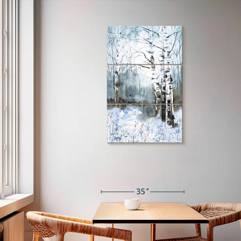 Peinture Harnek Winter Birch Grove, H 57 po x l 36 po