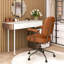 Chaise de bureau à domicile rembourrée avec dossier rembourré et accoudoirs Leathaire