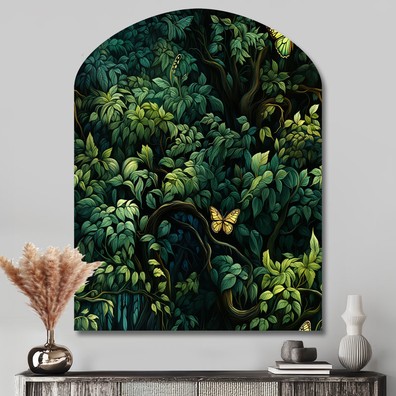 Hanleigh - Art mural abstrait irrégulier - Forme d'arche, H 43 po x l 33 po