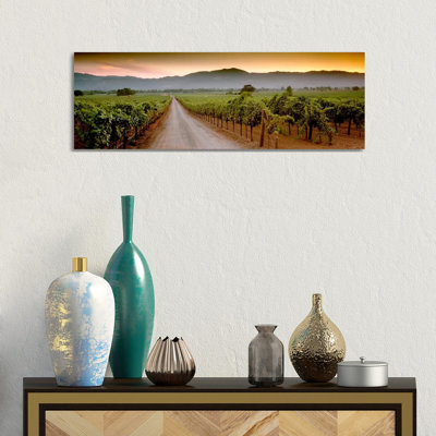 Vineyard Road, Napa Valley, Californie, États-Unis - Giclée sur toile tendue avec châssis