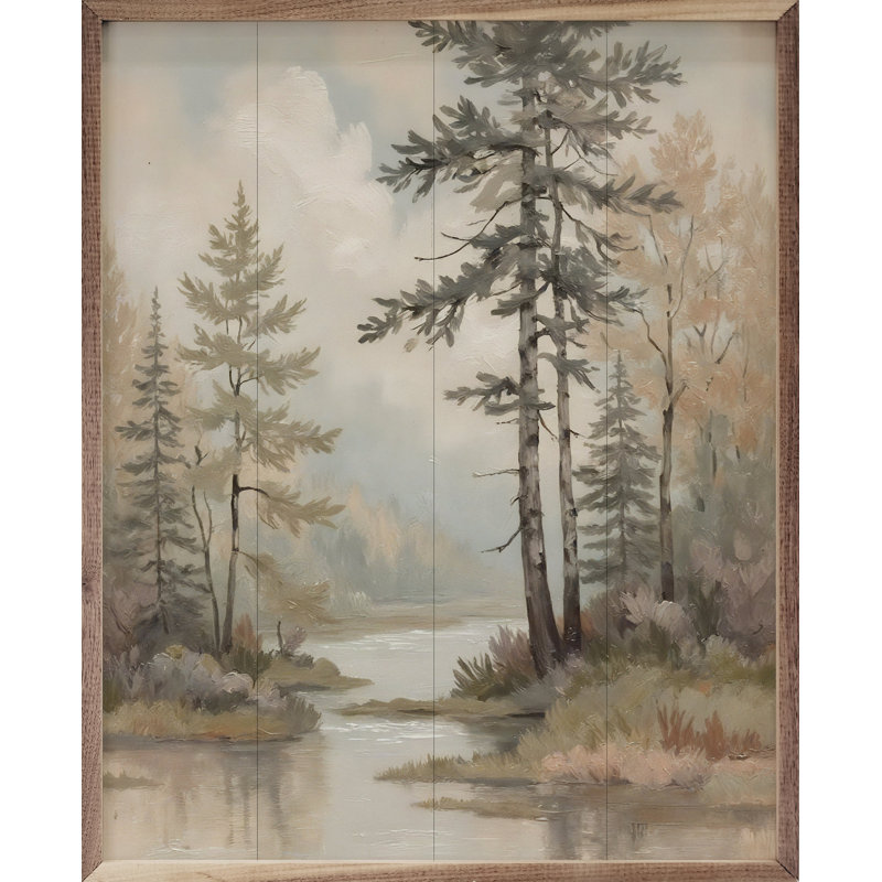 River Through The Pines, 10" H x 8" W