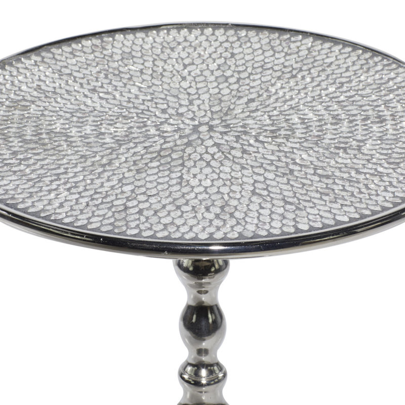 Table d'appoint en aluminium et aluminium