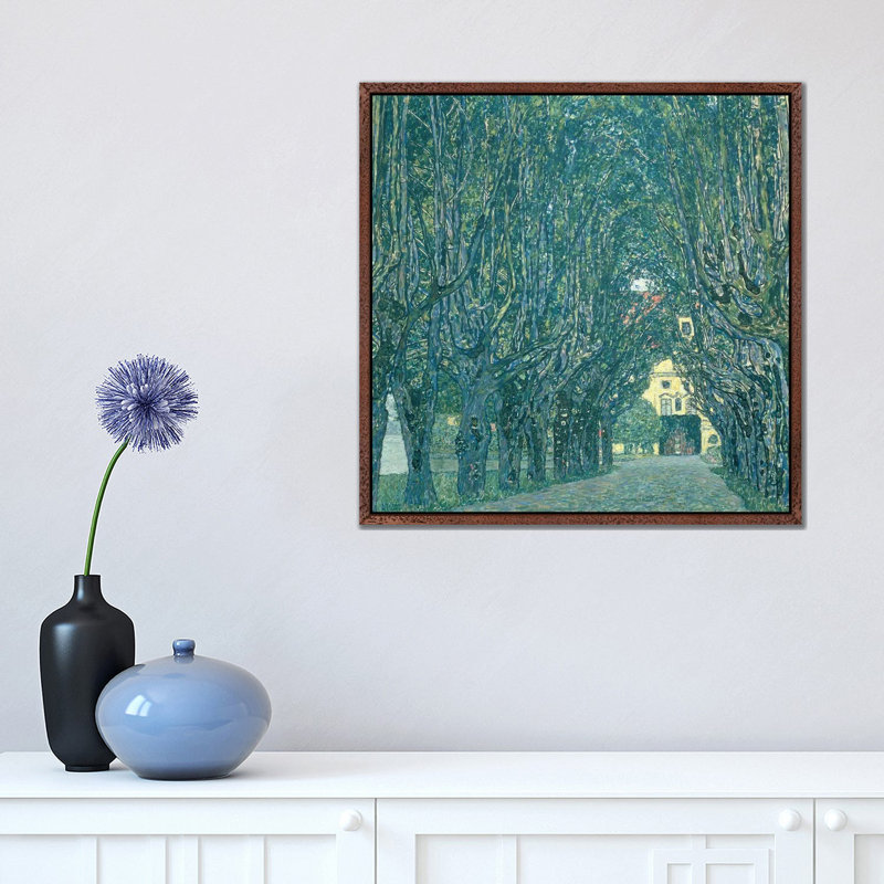Avenue In The Park Of Schloss Kammer, 1912 by Gustav Klimt - Painting on Canvas, 45.72cm H x 45.72cm W x 3.81cm D