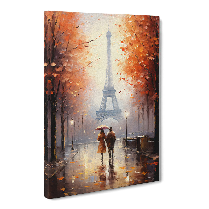 Eiffel Tower Romanticism - Print, 76cm H x 50cm W x 3cm D