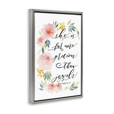 Cadre flottant Far More Precious Than Jewels, design par Lucille Price