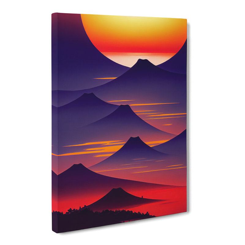 Hedley Japanese Sunset Surreal Vol.1 - Wrapped Canvas Print, 60cm H x 40cm W x 3cm D