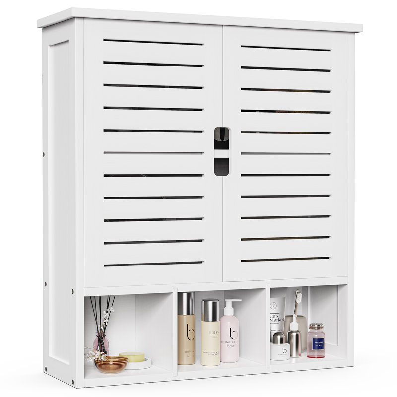 Armoire de salle de bain Cleonte, Blanc