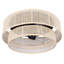 BELLAMY 19 In. 3-Light 60-Watt Boho Black Flush Mount With Natural Rattan Shade-1593773914