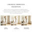 Beige-blanc + lin brun clair + lampes sur pied de forme libre en bois massif