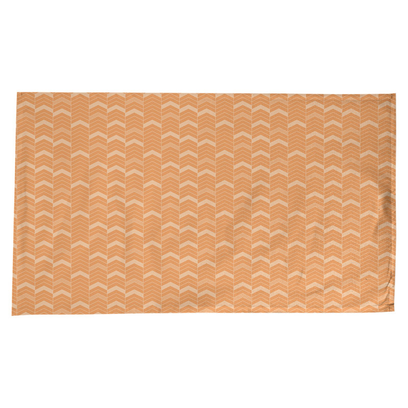 Nappe à chevrons à traits Stephenie, Orange