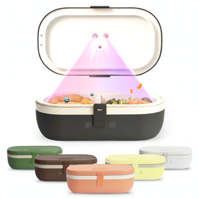 UVI Plus – SELF-HEATING LUNCH BOX WITH USB-C CORD AND UV LIGHT SANITIZER