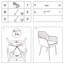 Fauteuil d'appoint rembourré pour le salon, rose