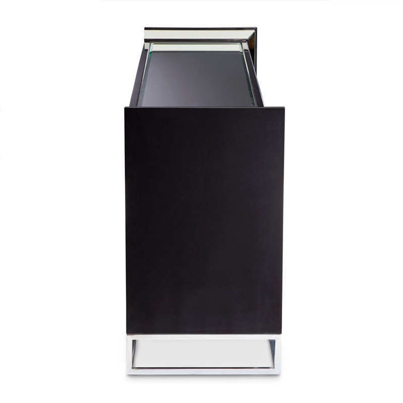 Carmela 86.75'' W Sideboard, Black/Silver