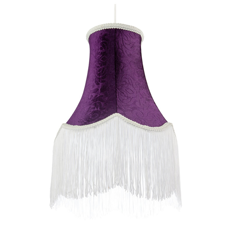 31 cm H Empire Velvet Lamp Shade ( Screw On ) in Purple