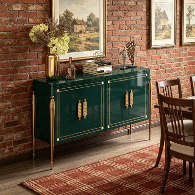 Luxury-Style Glossy Painted Modern Sideboard