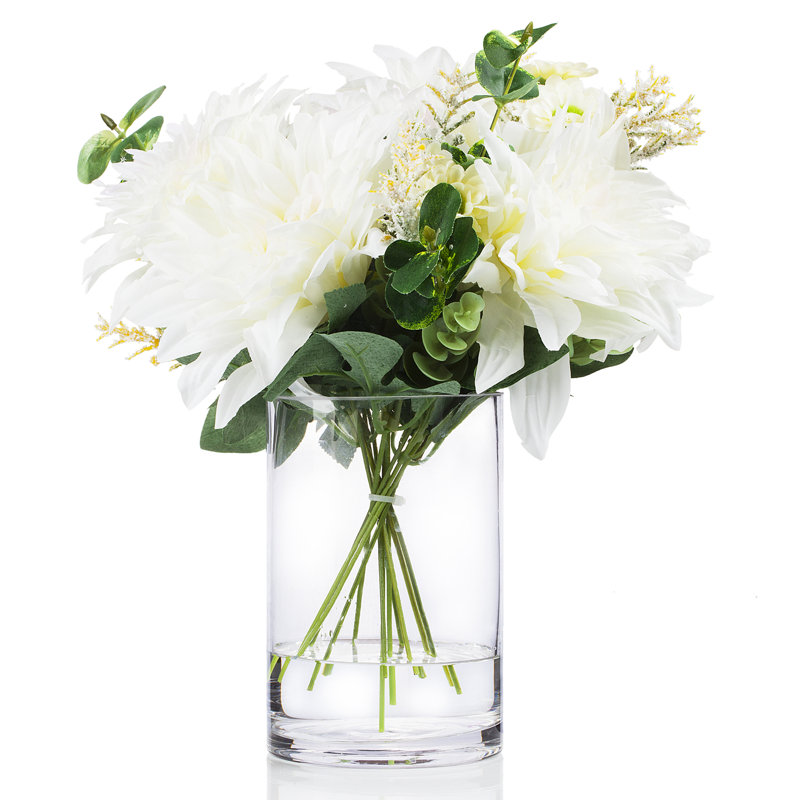 Pièce maîtresse de Dahlia en vase, Crème