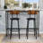 3-Piece Dining Table Set, Rustic Rectangular Table with Upholstered Chairs and Adjustable Foot Pads-461791805-461791802