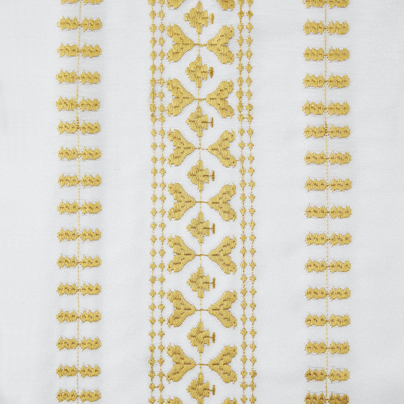 Rideau occultant avec passe-tringle Rogue, L 52 po x L 95 po, Jaune / blanc