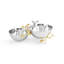 Lovebirds Silver & Gold Double Dish