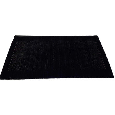 Tapis rectangulaire en laine / coton à pois fait main rectangle 3 pi x 5 pi 0,25 pi