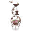37.8 Inch Blue Bird Bath With Solar Bird Feeders And Planter -1032217136