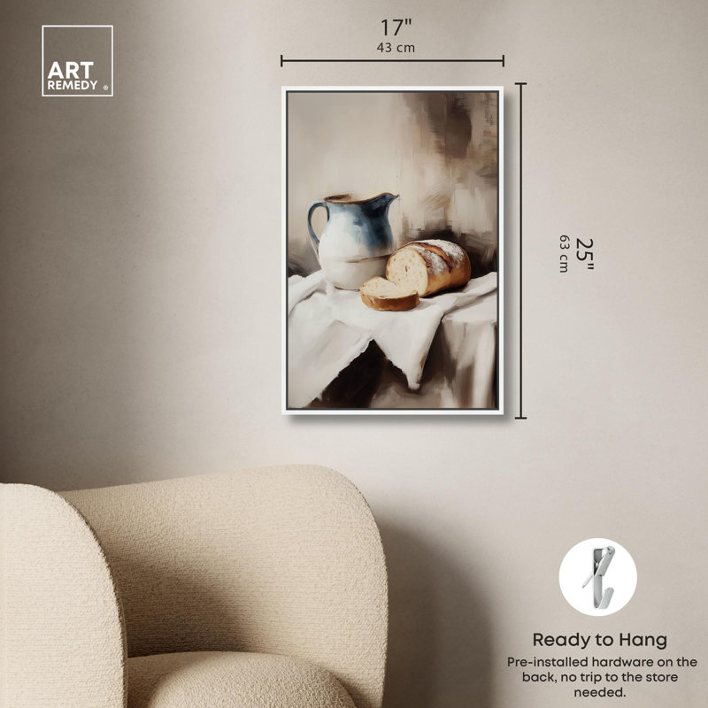 «Savour & Steam Canvas» par Art Remedy, Cadre blanc, H 25 po x l 17 po
