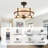 20" Rustic Farmhouse Ceiling Fan with Light and Remote, Reversible DC Motor