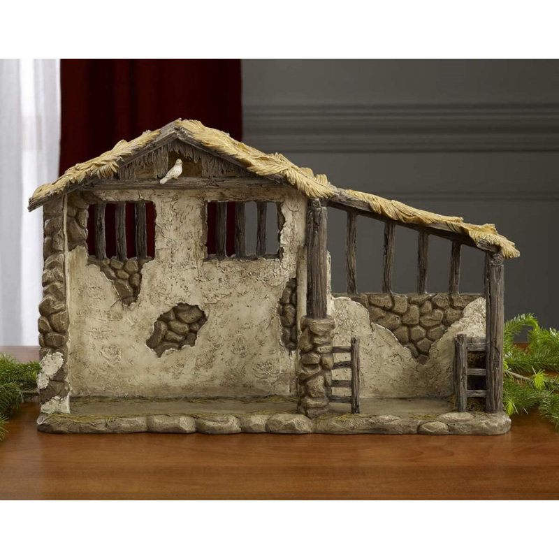 16 Piece Deluxe Edition Christmas Nativity Set With Real Gold - 7 Inch Scale