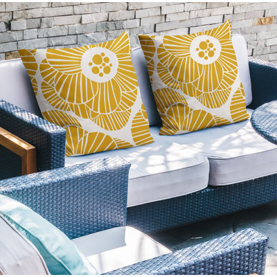 Housse et insert de coussin décoratif intérieur / extérieur en mélange de polyester