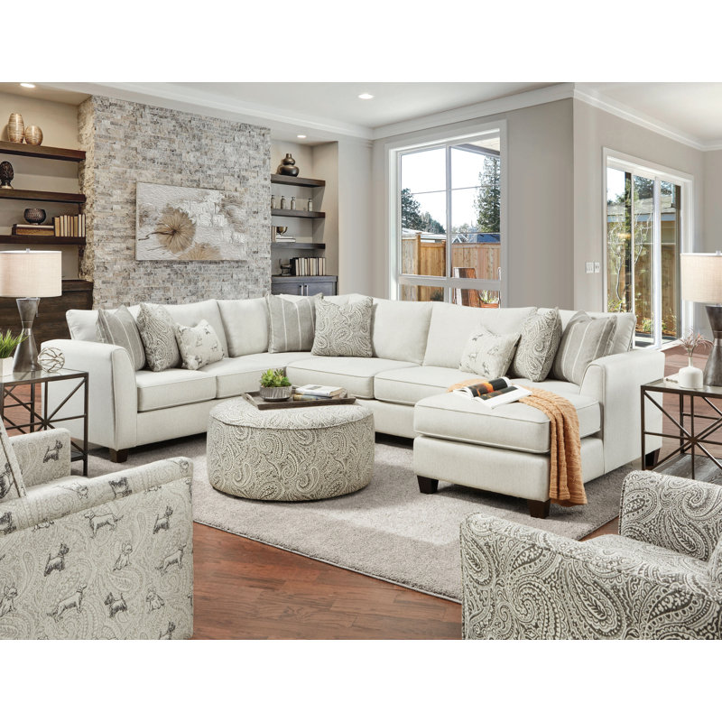 Upholstered U-Shaped Sectional Left Hand Facing