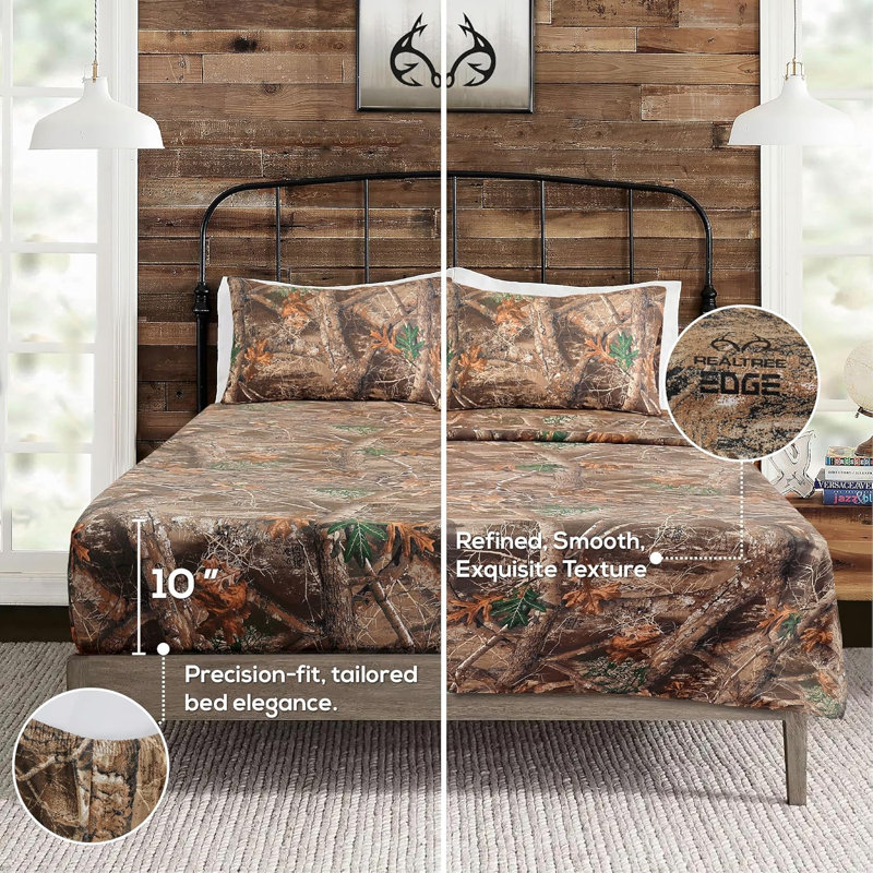 Realtree Max-5 Camouflage Bed Sheets - Camo Bedding - Premium Microfiber Super Soft Hunting Sheet Set - Machine Washable Outdoor Bedding Set
