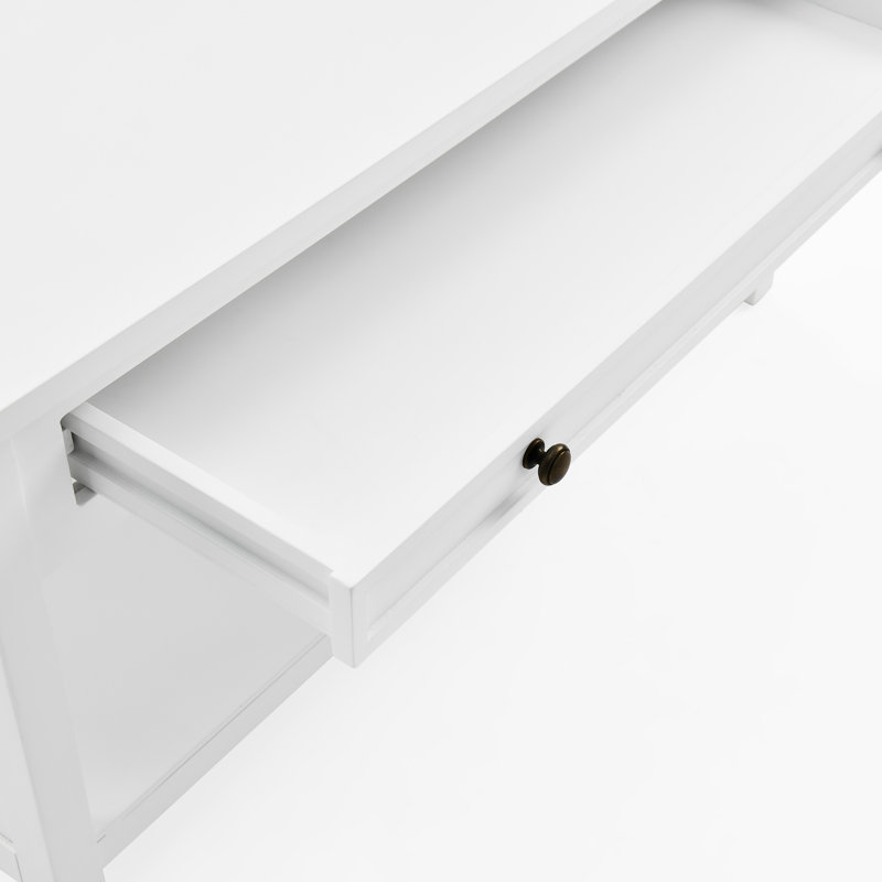 Four Leg Coffee Table with Storage, White