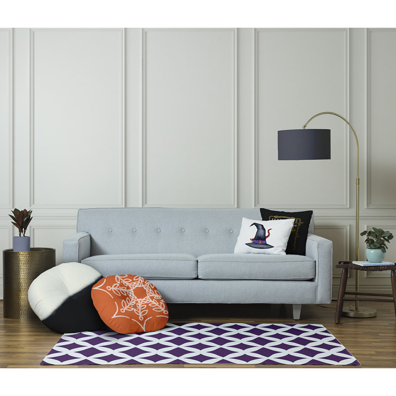 Coussin 340_Web Art, 26 po x 26 po, Orange