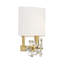 Dahlia 1-Light Wall Sconce in Warm Brass