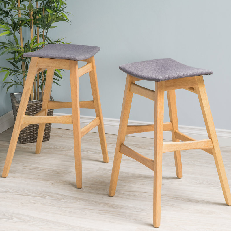 Tabouret de bar, Gris foncé, Chêne