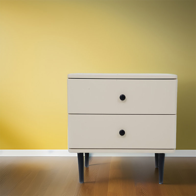 Multifonctionnel moderne pin minimaliste avec table de chevet double tiroir