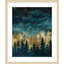 «Teal and Tan 2» par Bilge Paksoylu, impression sur bois encadrée-1298791142